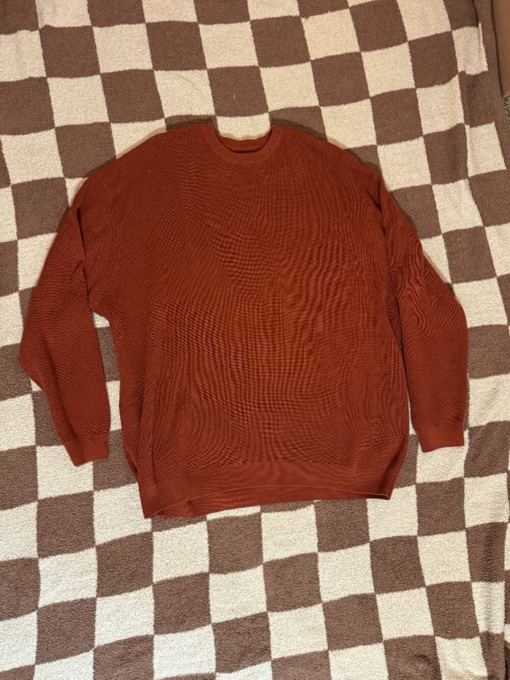ASOS Orange Ribbed Crewneck Sweater